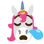 Einhorn + schläfriges Gesicht