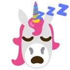 Einhorn + schlafendes Gesicht