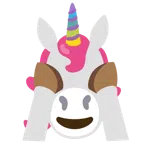 Einhorn + sich die Augen zuhaltendes Affengesicht
