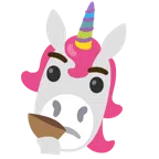 Einhorn + nachdenkendes Gesicht