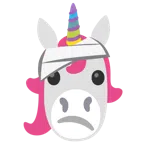 Einhorn + Gesicht mit Kopfverband