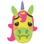 Einhorn + würgendes Gesicht