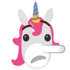 Einhorn + lügendes Gesicht
