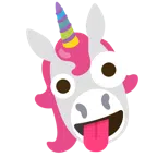 Einhorn + irres Gesicht