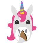 Einhorn + ermahnendes Gesicht