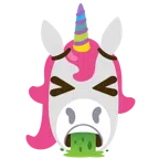 Einhorn + kotzendes Gesicht