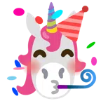 Einhorn + Partygesicht