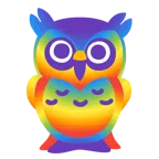 sowa + tęcza