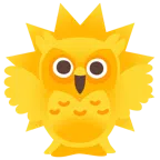 sowa + słońce z twarzą