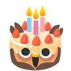 sowa + tort urodzinowy