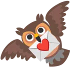 sowa + list miłosny