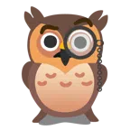 sowa + twarz z monoklem