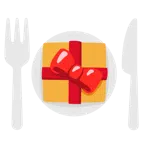 regalo + piatto e posate