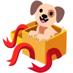 regalo + muso di cane