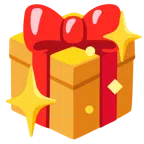 regalo + cuore che luccica