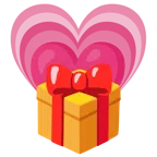 regalo + cuore che cresce