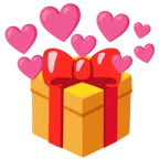 regalo + cuore con freccia