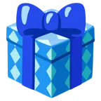 regalo + cuore blu