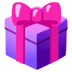 regalo + cuore viola