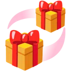 regalo + cuori che girano