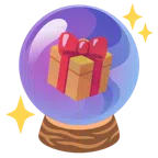 regalo + sfera di cristallo