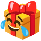 regalo + faccina con lacrime di gioia