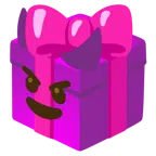 regalo + faccina con sorriso e corna