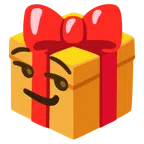 regalo + faccina con sorrisetto
