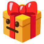 regalo + faccina neutra