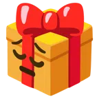 regalo + faccina pensierosa