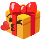 regalo + faccina che manda un bacio