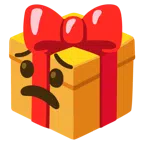 regalo + faccina preoccupata