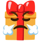 regalo + faccina che sbuffa