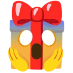 regalo + faccina terrorizzata