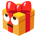 regalo + faccina con occhi al cielo