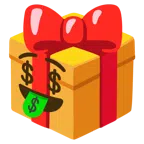 regalo + faccina avida di denaro