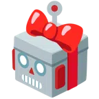 regalo + faccina di robot