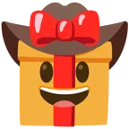regalo + faccina con cappello da cowboy