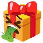 regalo + faccina che vomita