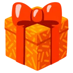 regalo + cuore arancione