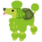 Pudel + Schildkröte