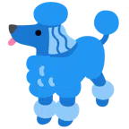Pudel + blaues Herz