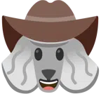 Pudel + Gesicht mit Cowboyhut