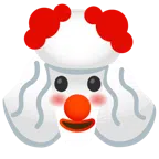 Pudel + Clown-Gesicht