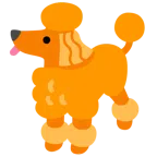 Pudel + oranges Herz