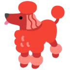Pudel + rotes Herz