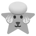 Pudel + weißer mittelgroßer Stern