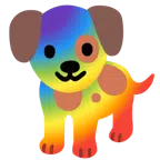 Hundegesicht + Regenbogen