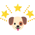 Hundegesicht + funkelnder Stern