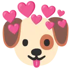 Hundegesicht + Herz mit Pfeil